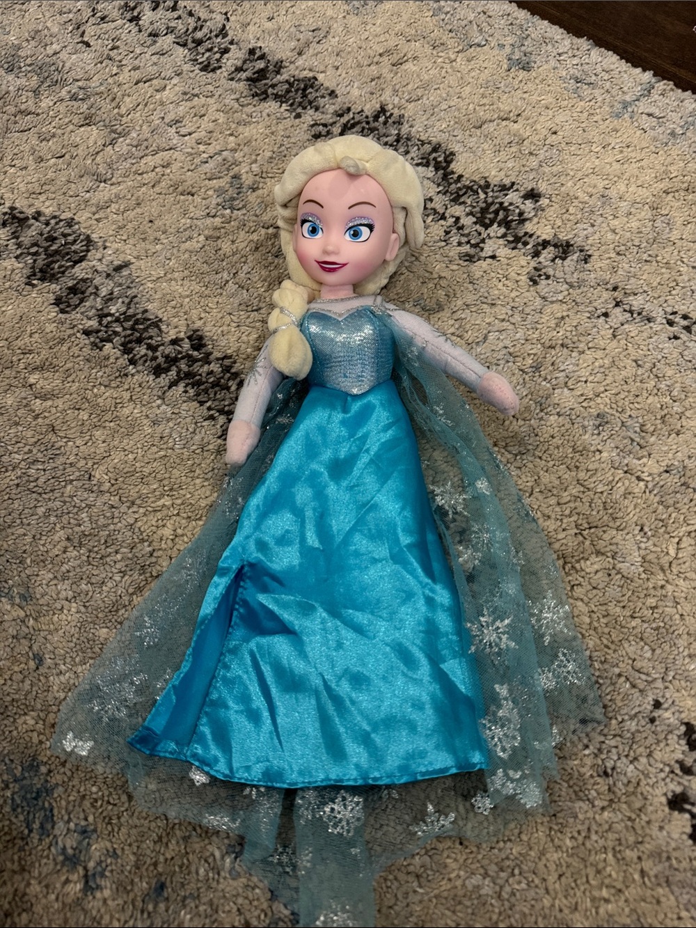 Elsa-Inspired Blue Princess Disney Doll for Kids